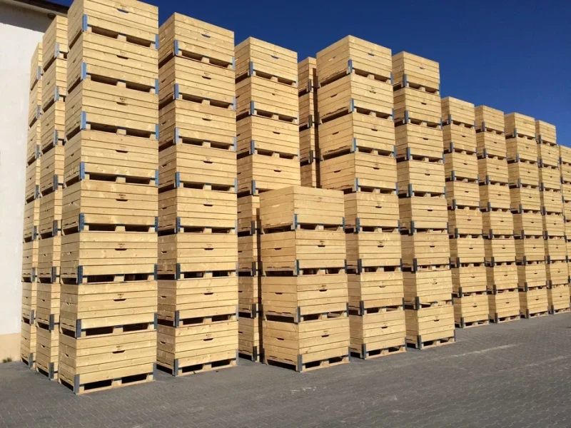 Skrzyniopalety drewniane na jabłka, PW MORYS