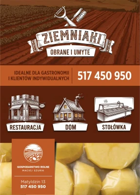 Ziemniaki obrane pakowane próżniowo.