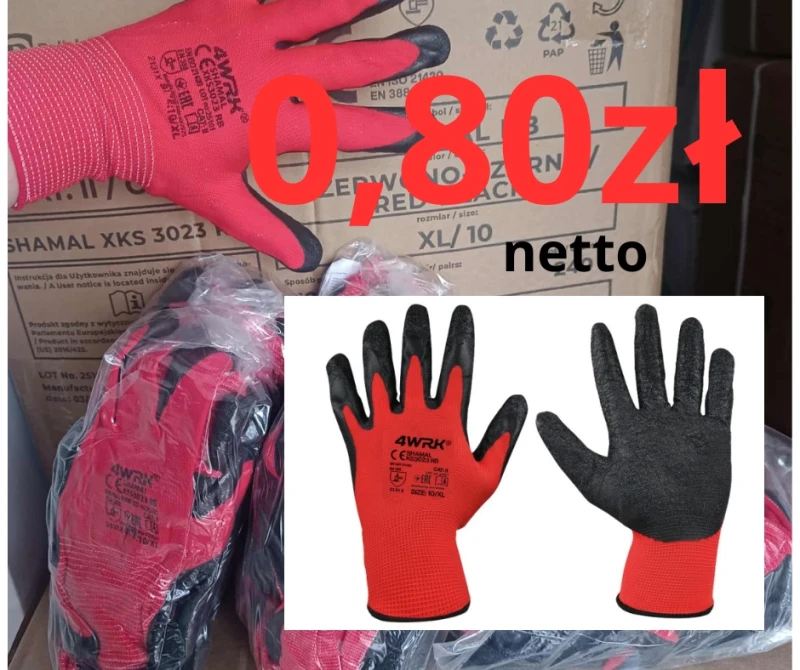 Rękawiczki robocze Shamal pokryte lateksem