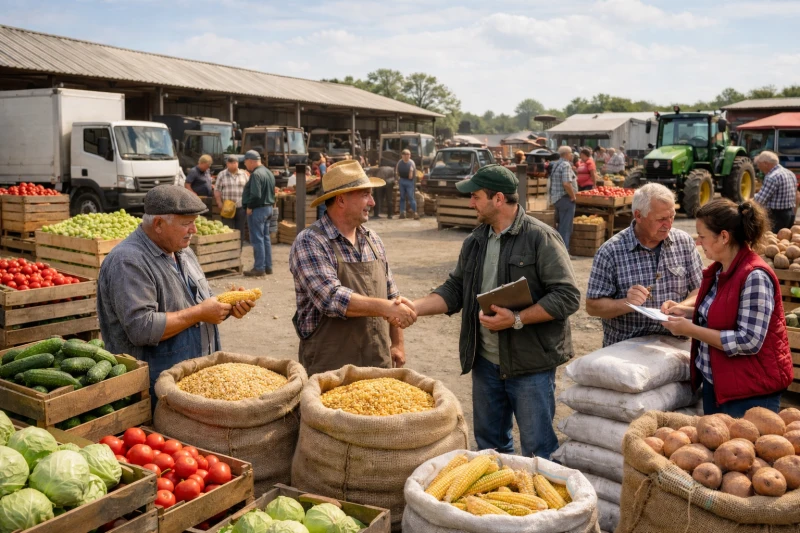 Giełda rolna  gdzie kupić i sprzedać produkty rolne, maszyny i zwierzęta bez pośredników
