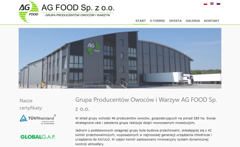 AG FOOD Sp. z o.o. - Grupa Producentów Owoców i Warzyw